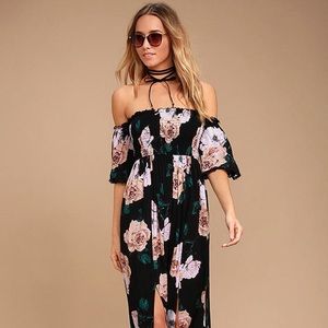 Primrose off-shoulder maxi dress [Lulu’s]